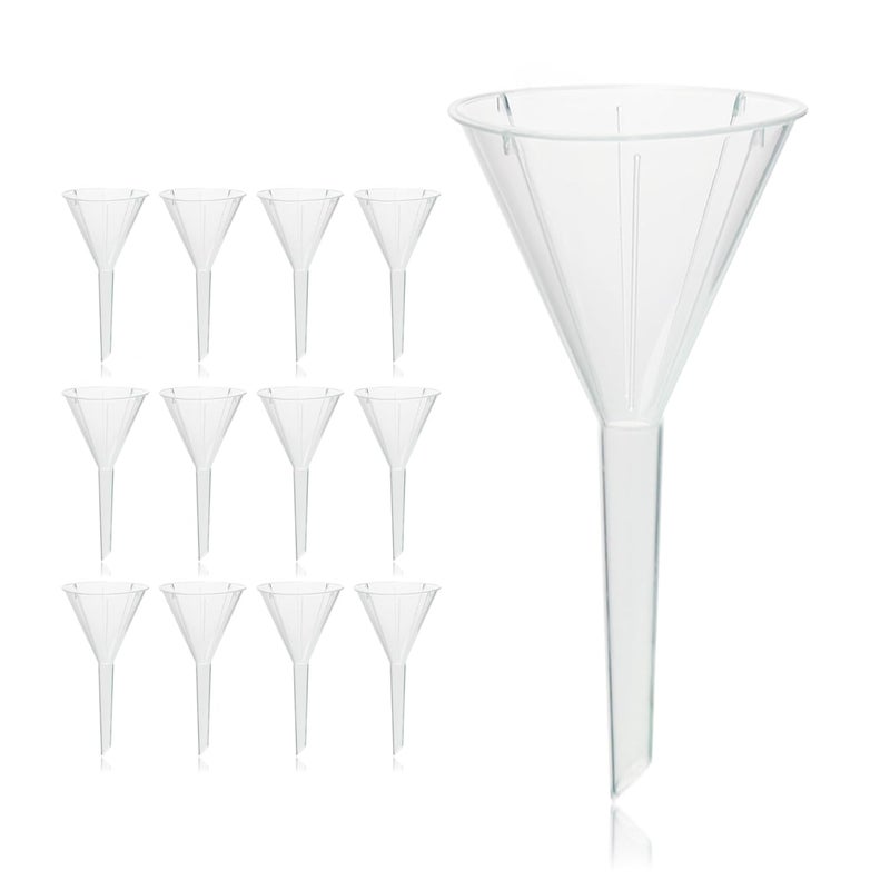 UTILE 12pcs Plastic Analytical Funnel Set, PP Material, Top Diameter 30mm, Small Funnel for Lab Bottles, Recreational Activities, 4512.0011.12 - Image 1